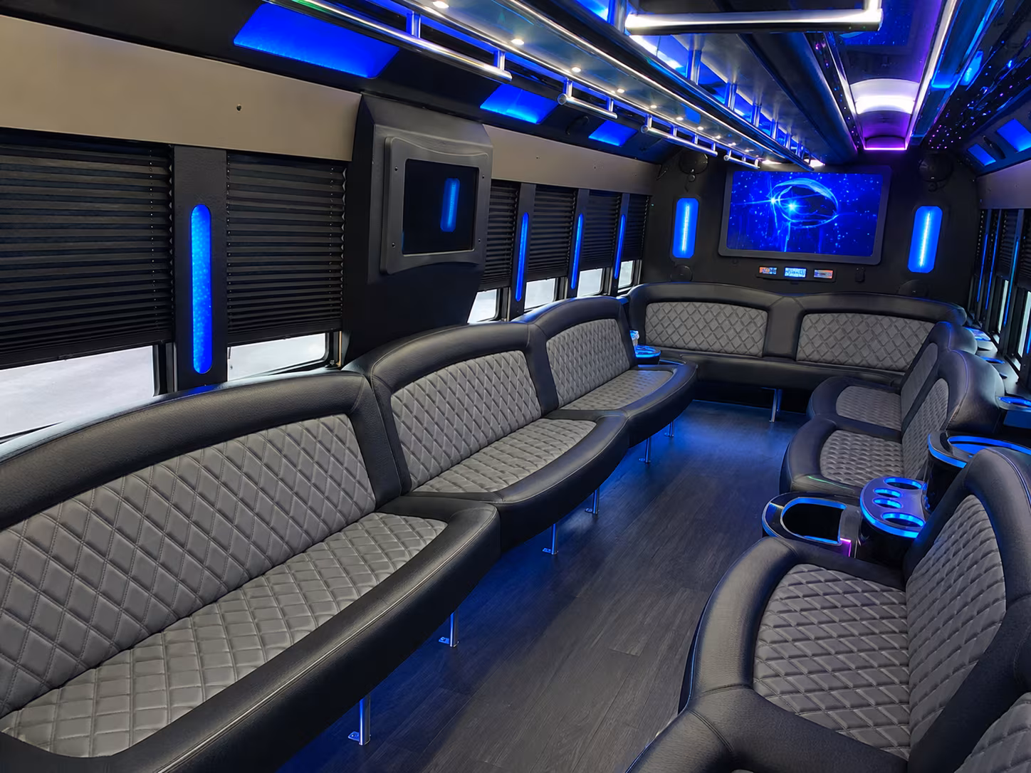 Dayton Birthday, Sweet 16, & Quinceañera Transportation party bus exterior
