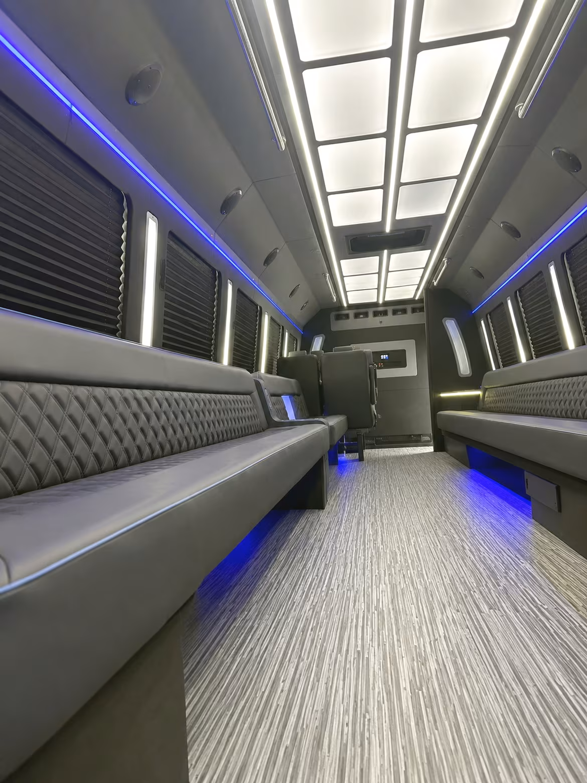 Dayton Prom & Homecoming Transportation party bus interior