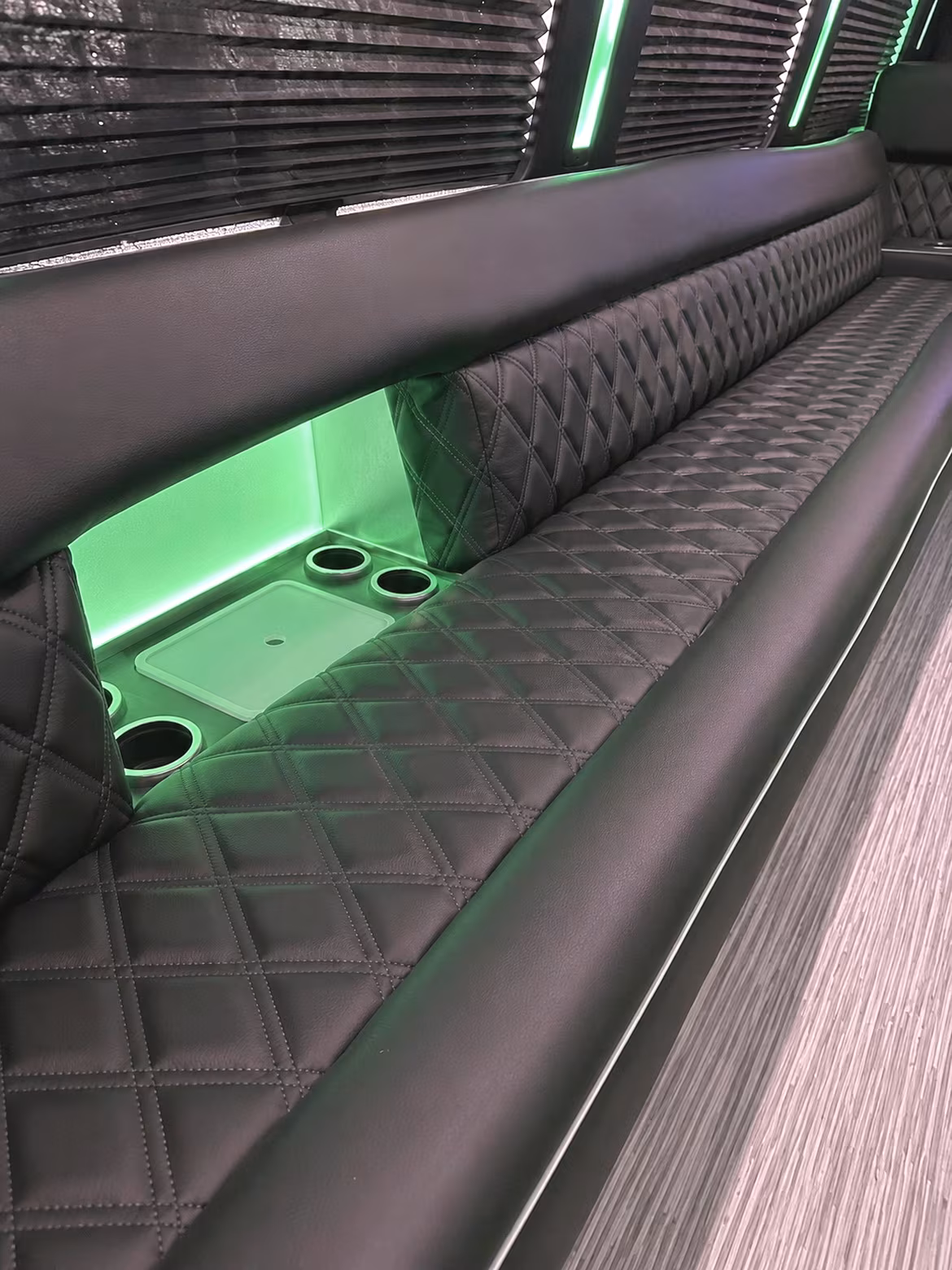 Dayton Wedding Transportation party bus interior