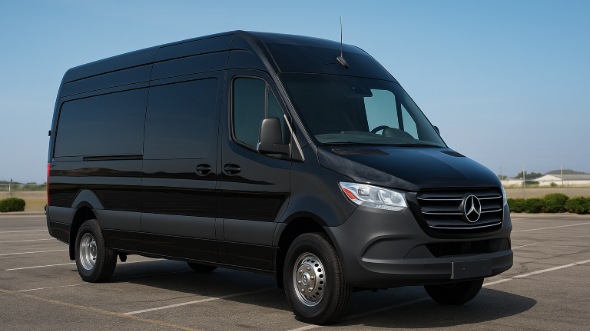 Exterior of Charter Bus Company Cincinnati's 14 Passenger Sprinter Limousine in Cincinnati
