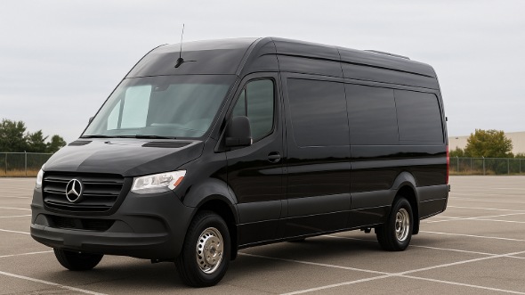 Exterior of Charter Bus Company Middletown's 14 Passenger Sprinter Limousine in Middletown