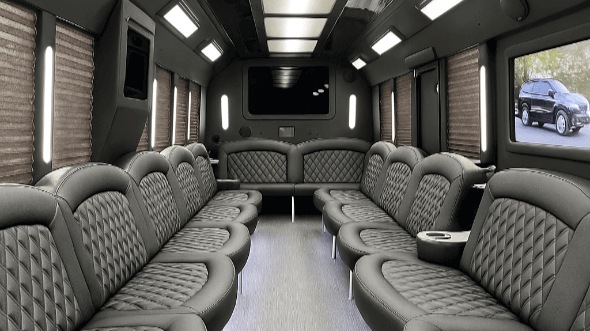 Interior of Charter Bus Company Toledo's 20 Passenger Party Bus in Toledo