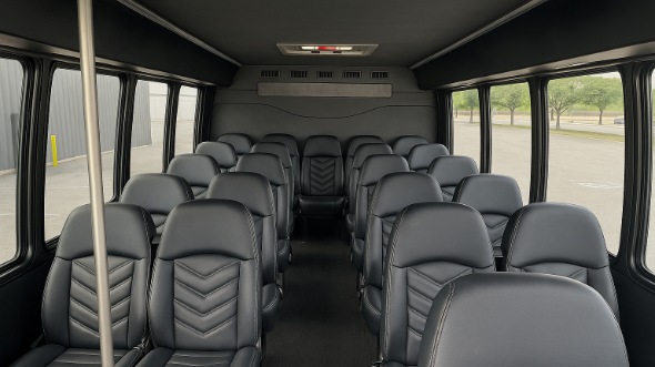 Interior of Charter Bus Company Dayton's 28 Passenger Minibus in Dayton