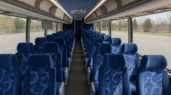 Interior of Charter Bus Company Dayton's 45 Passenger Charter Bus in Dayton