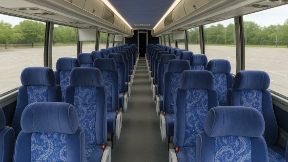 Interior of Charter Bus Company Dayton's 46 Passenger Charter Bus in Dayton