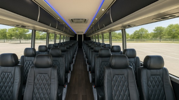 Interior of Charter Bus Company Dayton's 48 Passenger Charter Bus in Dayton