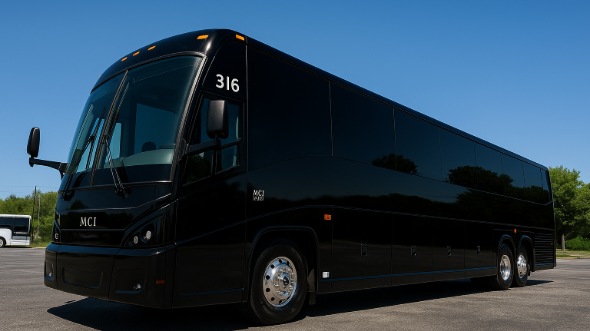 Exterior of Charter Bus Company Dayton's 55 Passenger Charter Bus in Dayton